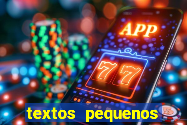 textos pequenos para alfabetizar